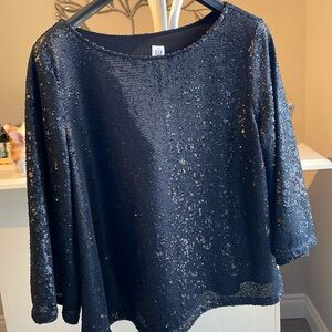 Sequin bell sleeves Blouse
